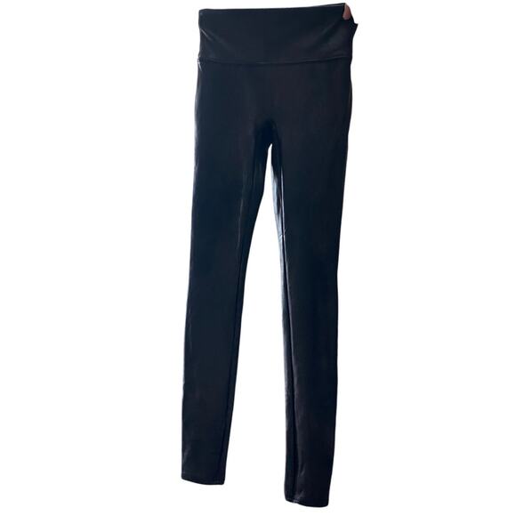 Spanx Women Size SP Black Faux Leather Leggings 25 Waist - Picture 4 of 7